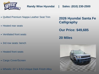2026 Hyundai SANTA FE Calligraphy AWD