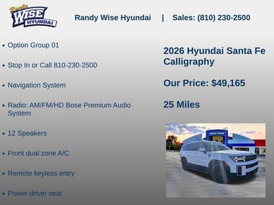 2026 Hyundai SANTA FE Calligraphy AWD