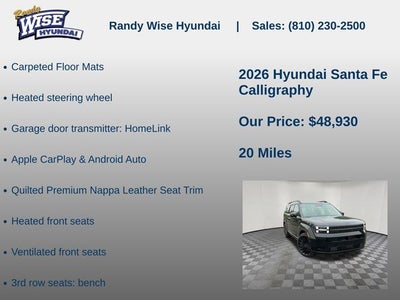 2026 Hyundai SANTA FE Calligraphy AWD