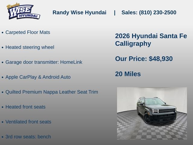 2026 Hyundai SANTA FE Calligraphy AWD