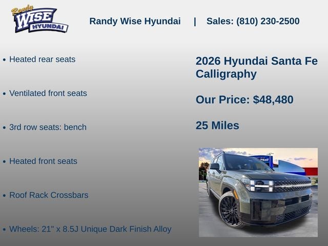 2026 Hyundai SANTA FE Calligraphy AWD