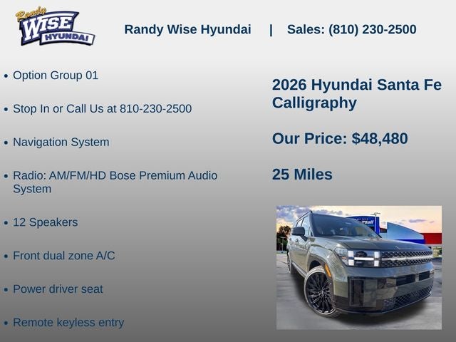 2026 Hyundai SANTA FE Calligraphy AWD