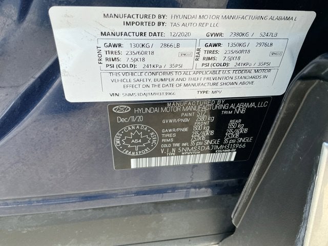 2021 Hyundai SANTA FE SEL