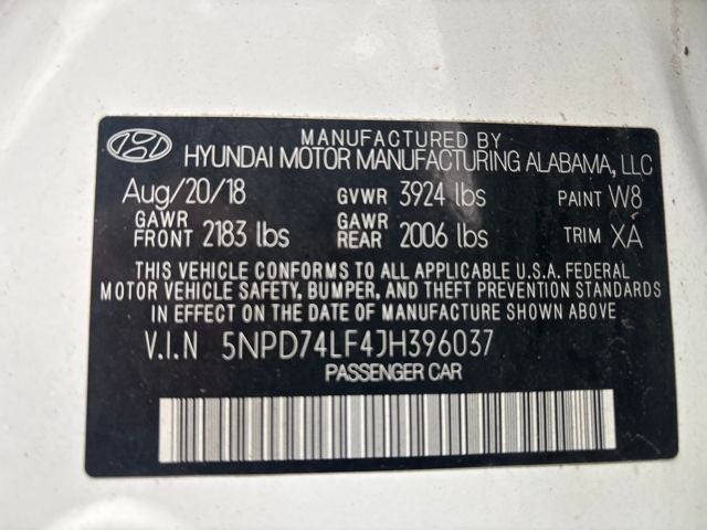 2018 Hyundai ELANTRA SE