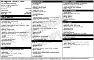 2015 Hyundai ELANTRA SE