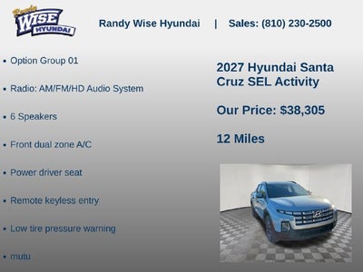 2027 Hyundai SANTA CRUZ SEL Activity AWD