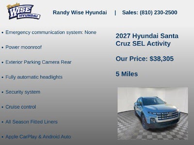 2027 Hyundai SANTA CRUZ SEL Activity AWD