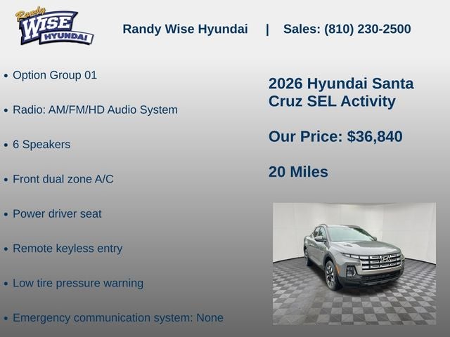 2026 Hyundai SANTA CRUZ SEL Activity AWD