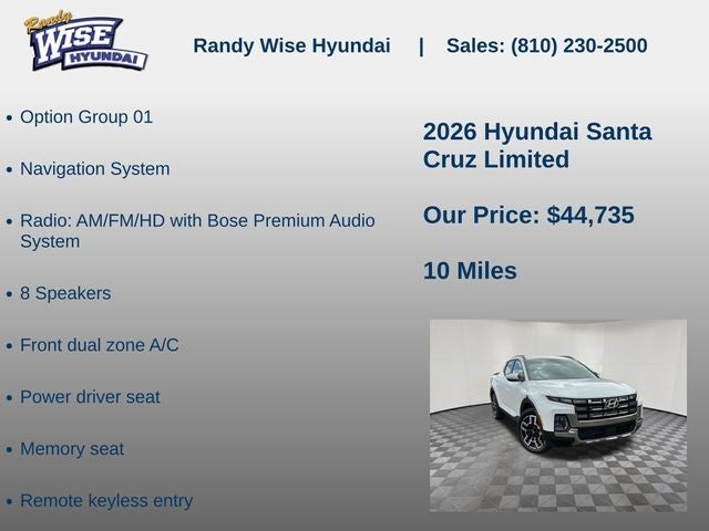 2026 Hyundai SANTA CRUZ Limited