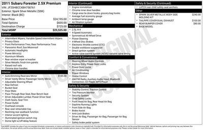 2011 Subaru Forester 2.5X Premium