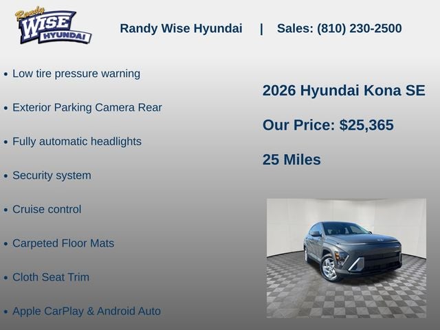 2026 Hyundai KONA SE FWD