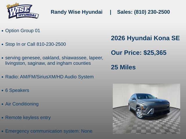 2026 Hyundai KONA SE FWD