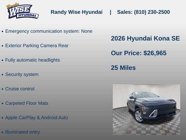 2026 Hyundai KONA SE AWD