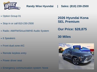 2026 Hyundai KONA SEL Premium FWD