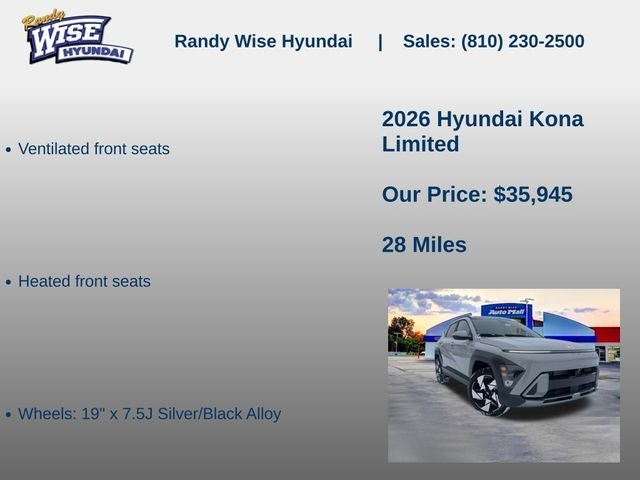 2026 Hyundai KONA Limited AWD