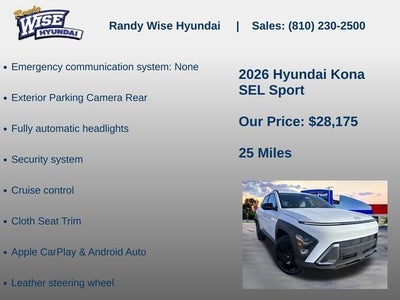 2026 Hyundai KONA SEL Sport AWD