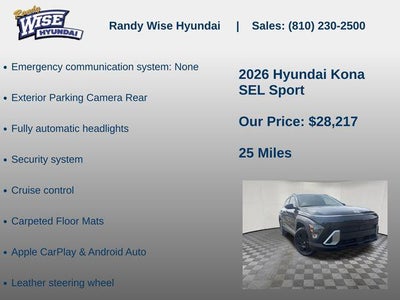 2026 Hyundai KONA SEL Sport AWD