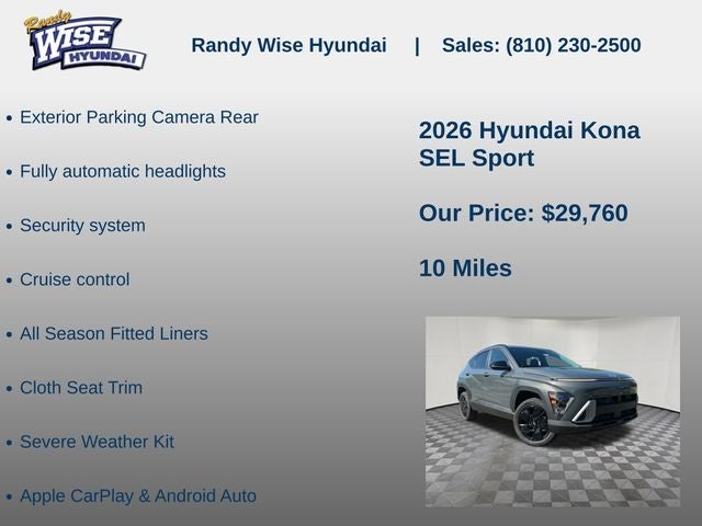 2026 Hyundai KONA SEL Sport AWD