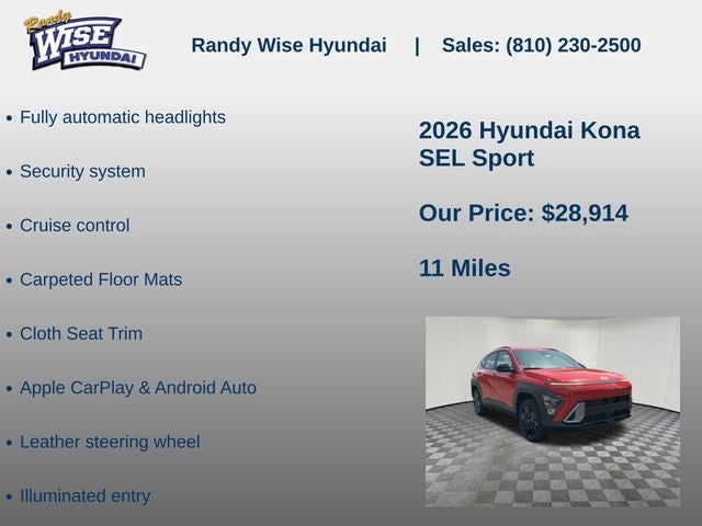2026 Hyundai KONA SEL Sport AWD