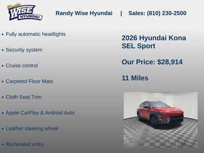 2026 Hyundai KONA SEL Sport AWD