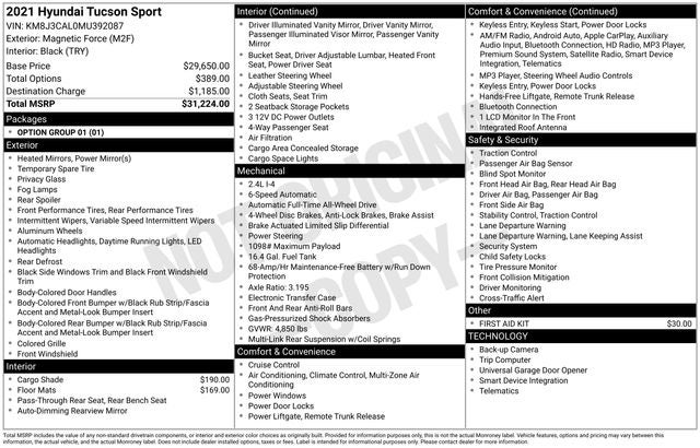 2021 Hyundai TUCSON Sport