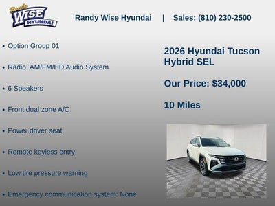 2026 Hyundai TUCSON HYBRID SEL AWD