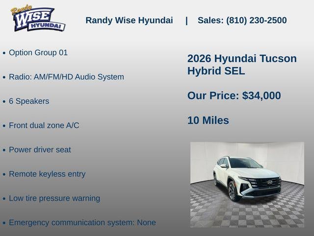 2026 Hyundai TUCSON HYBRID SEL AWD