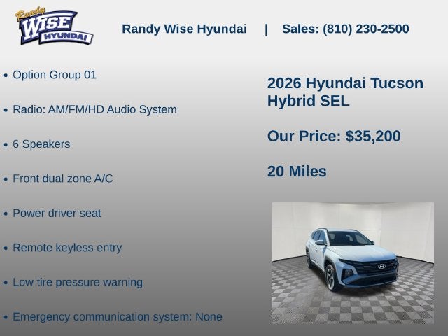 2026 Hyundai TUCSON HYBRID SEL AWD