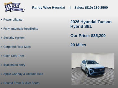 2026 Hyundai TUCSON HYBRID SEL AWD
