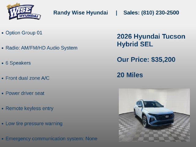 2026 Hyundai TUCSON HYBRID SEL AWD