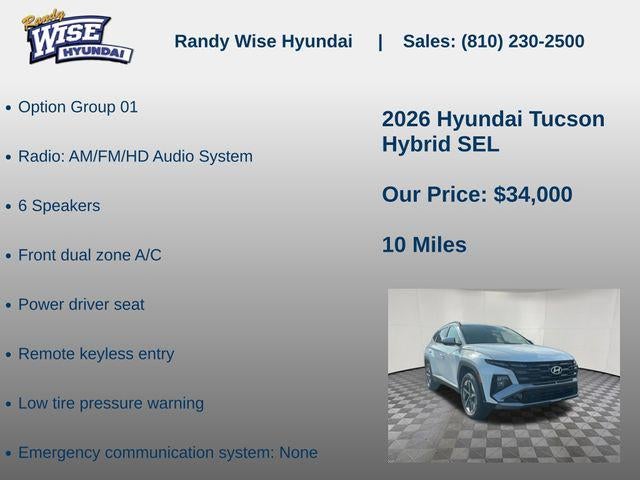 2026 Hyundai TUCSON HYBRID SEL AWD