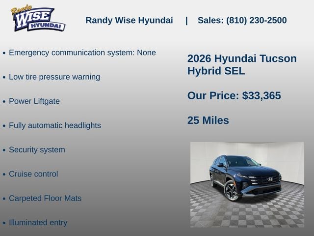 2026 Hyundai TUCSON HYBRID SEL AWD