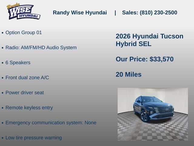 2026 Hyundai TUCSON HYBRID SEL AWD
