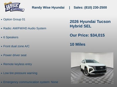 2026 Hyundai TUCSON HYBRID SEL AWD