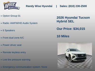 2026 Hyundai TUCSON HYBRID SEL AWD