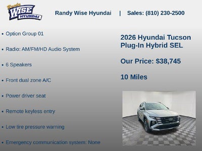 2026 Hyundai TUCSON PLUG-IN HYBRID SEL