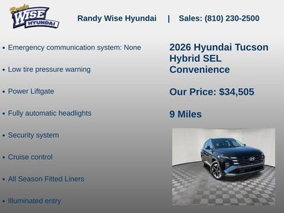 2026 Hyundai TUCSON HYBRID SEL Convenience