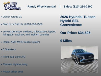 2026 Hyundai TUCSON HYBRID SEL Convenience