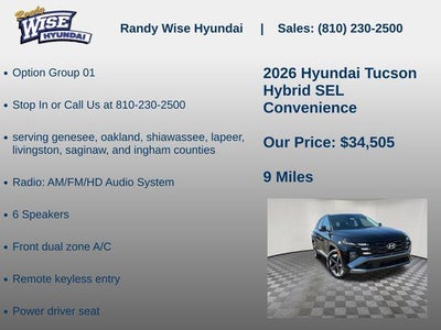 2026 Hyundai TUCSON HYBRID SEL Convenience
