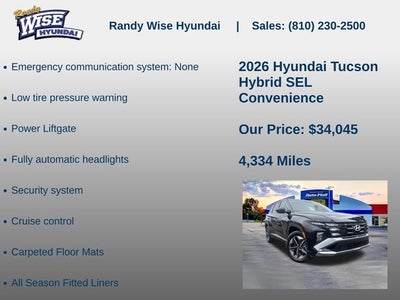 2026 Hyundai TUCSON HYBRID SEL Convenience