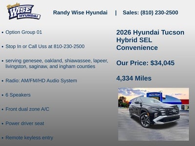 2026 Hyundai TUCSON HYBRID SEL Convenience