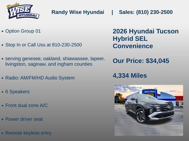 2026 Hyundai TUCSON HYBRID SEL Convenience