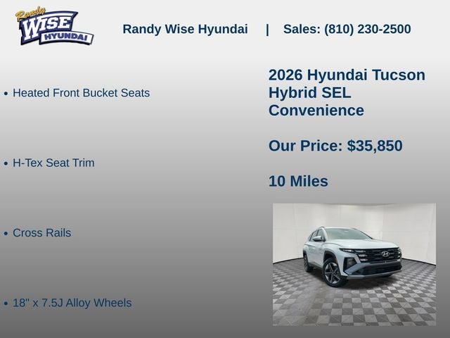 2026 Hyundai TUCSON HYBRID SEL Convenience