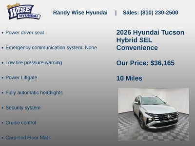 2026 Hyundai TUCSON HYBRID SEL Convenience