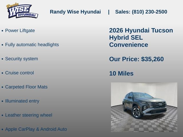 2026 Hyundai TUCSON HYBRID SEL Convenience