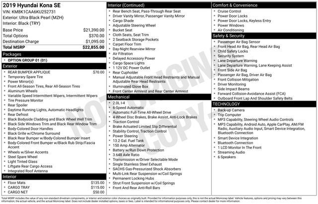 2019 Hyundai KONA SE