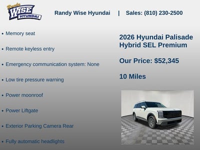 2026 Hyundai PALISADE HYBRID SEL Premium 7P
