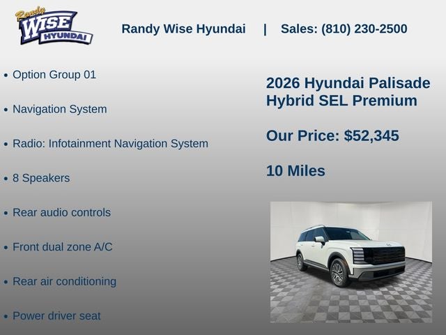 2026 Hyundai PALISADE HYBRID SEL Premium 7P