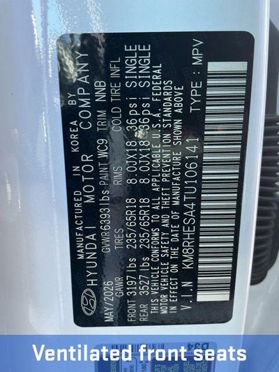 2026 Hyundai PALISADE HYBRID SEL Premium 7P