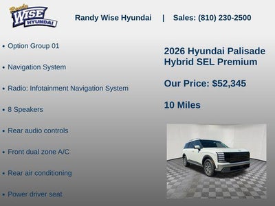 2026 Hyundai PALISADE HYBRID SEL Premium 7P